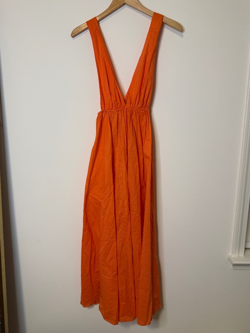 Les Canebiers Neptune Orange Maxi Dress-Size 34-Saint Tropez